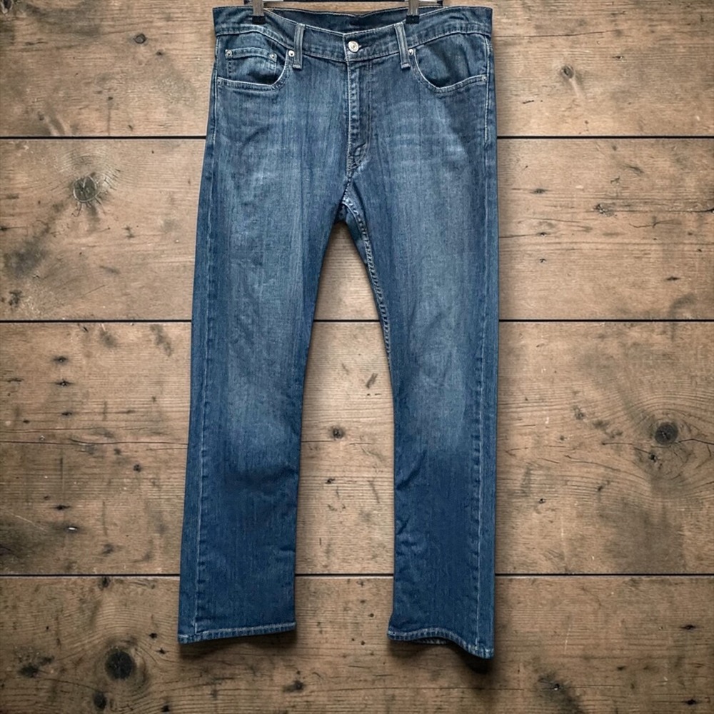 Levis 514 Straight Fit Mens Jeans Blue Medium Wash Denim W34 L34 514-0703